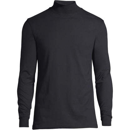 Super T Cotton Blend Mock Turtleneck