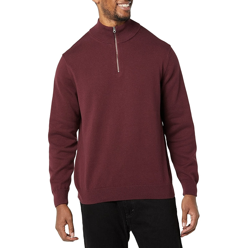 Cotton Quarter Zip Sweater