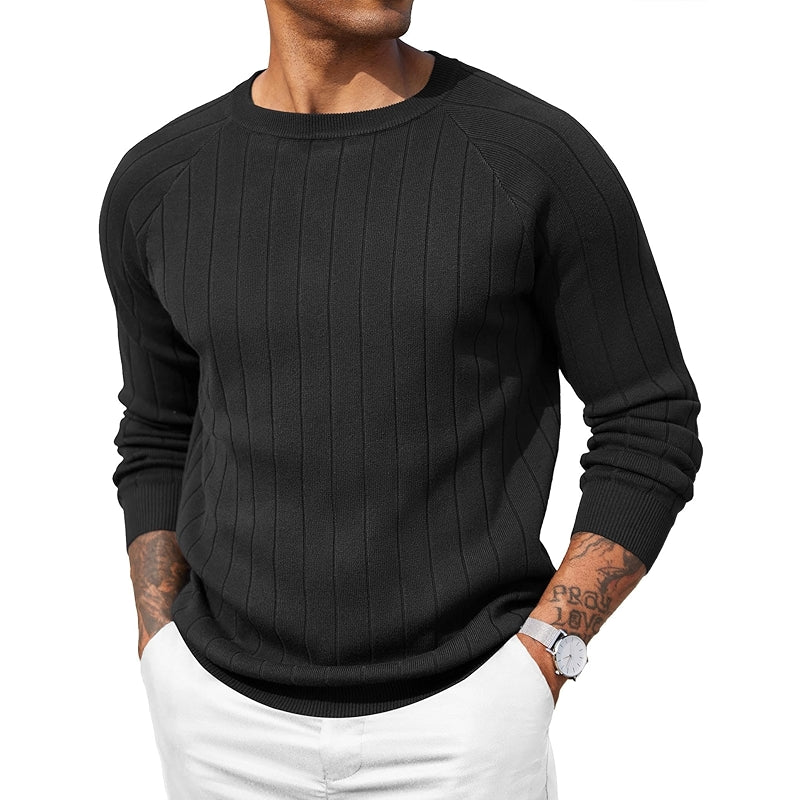Dress Sweater Long Sleeve Crew Neck Slim Fit Business Casual Pullover