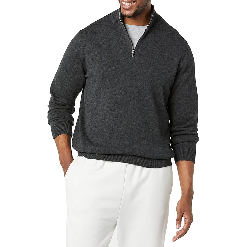 Cotton Quarter Zip Sweater