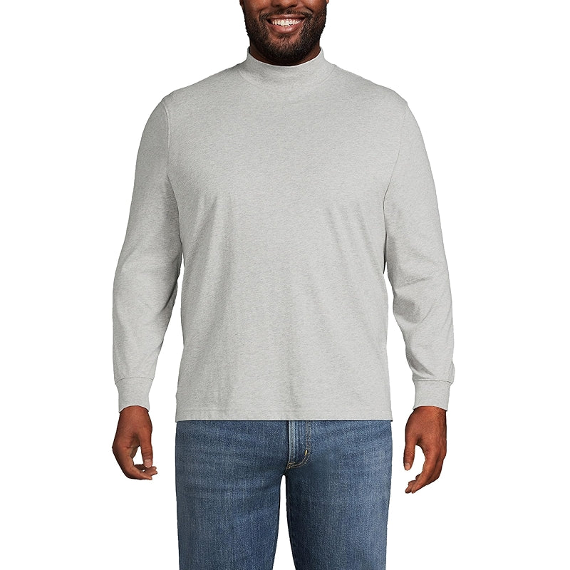 Super T Cotton Blend Mock Turtleneck