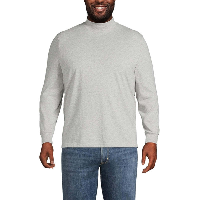 Super T Cotton Blend Mock Turtleneck