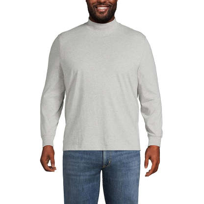 Super T Cotton Blend Mock Turtleneck