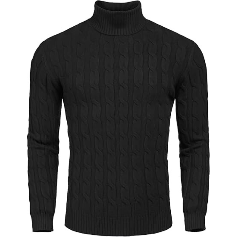 Casual Slim Fit Sweater With Twisted Knitted Design For Men