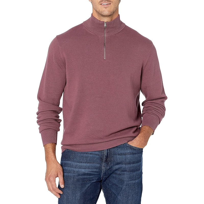 Cotton Quarter Zip Sweater