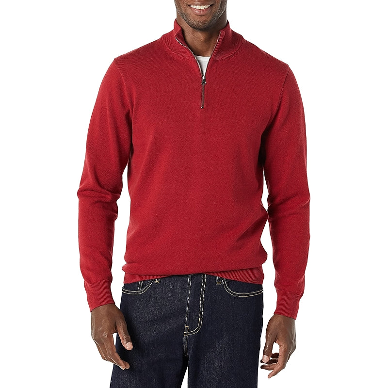 Cotton Quarter Zip Sweater