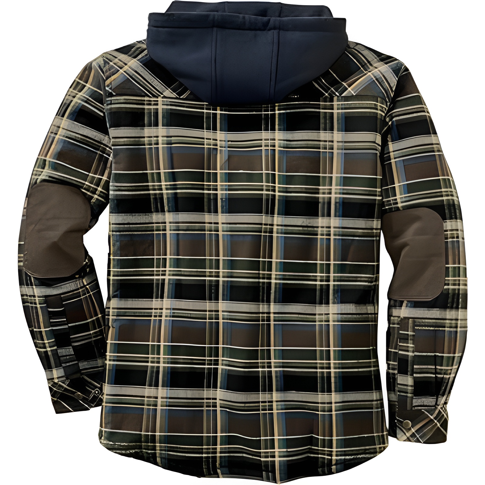 Insulated Plaid Hooded Flannel Jacket For Men