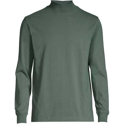 Super T Cotton Blend Mock Turtleneck