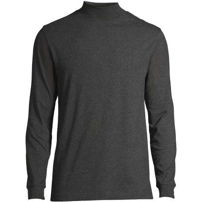 Super T Cotton Blend Mock Turtleneck