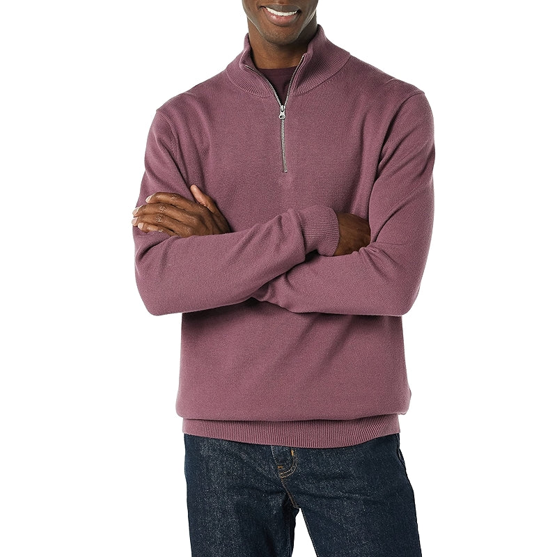 Cotton Quarter Zip Sweater