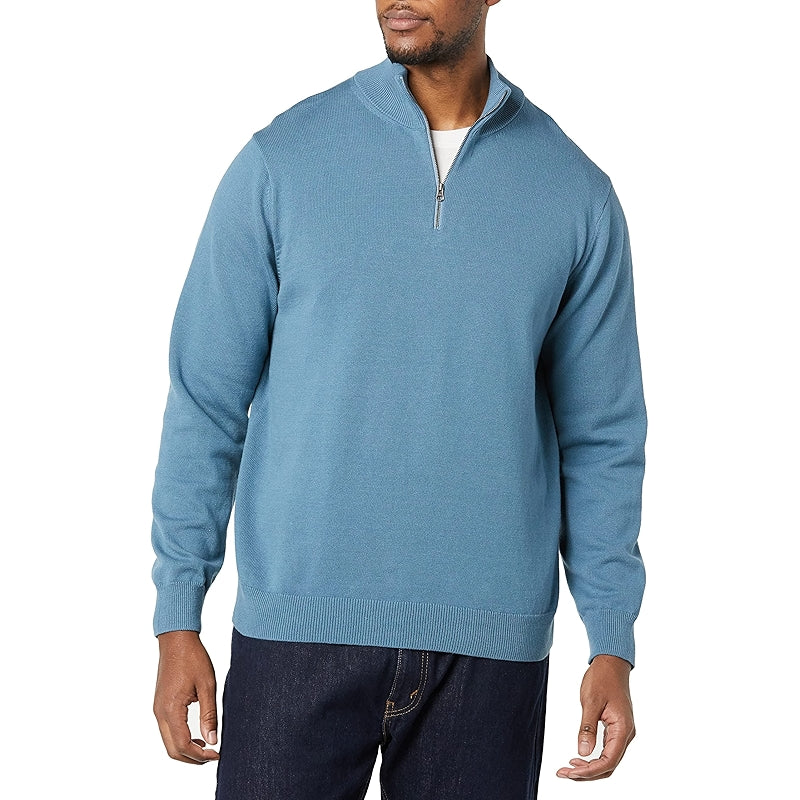 Cotton Quarter Zip Sweater