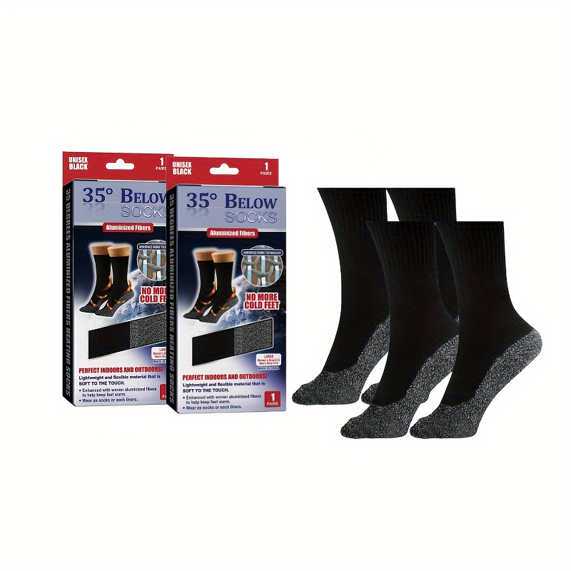 2 Pair Of Aluminized Fiber Heated Socks