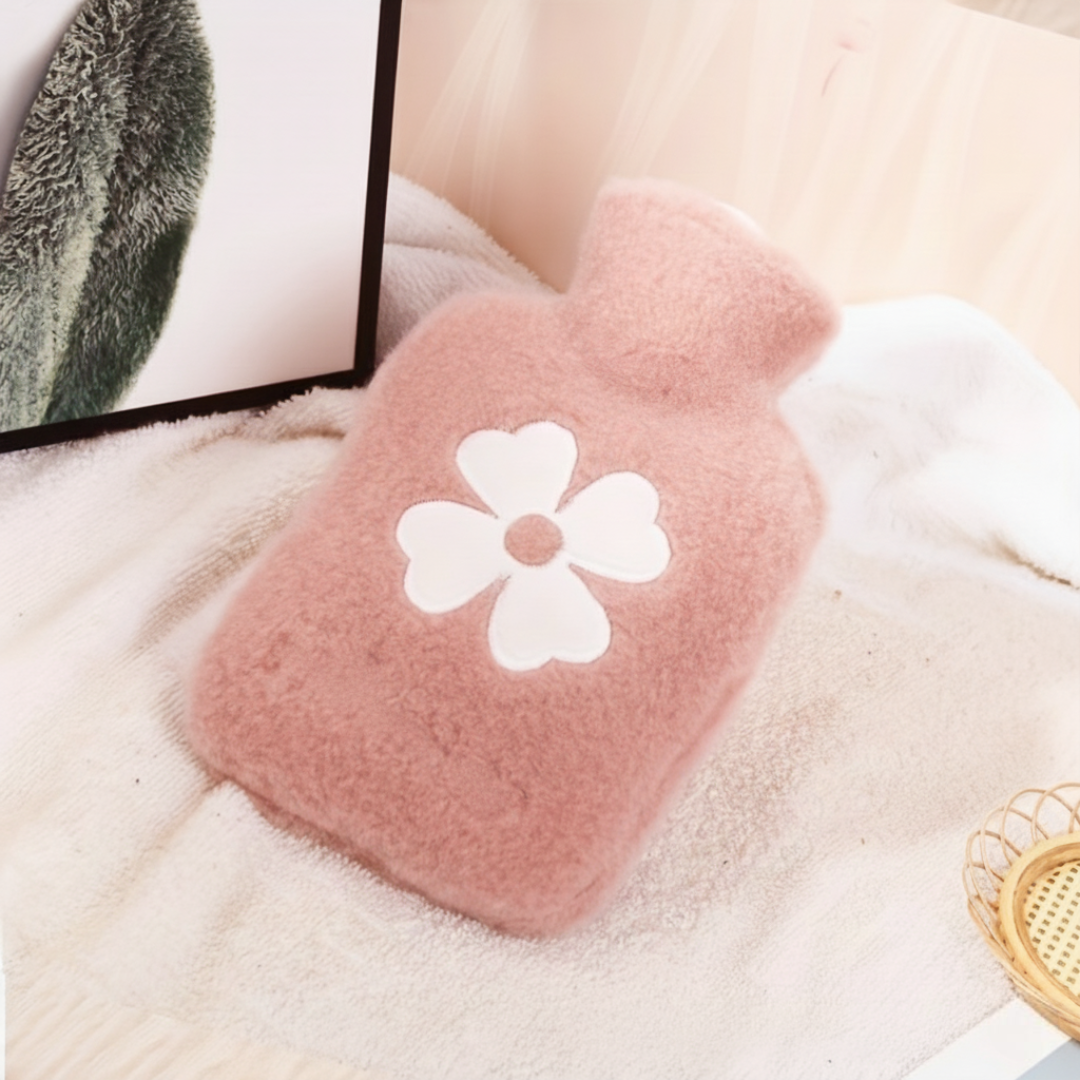 Portable Hot Water Bag With Soft Fleece Cover