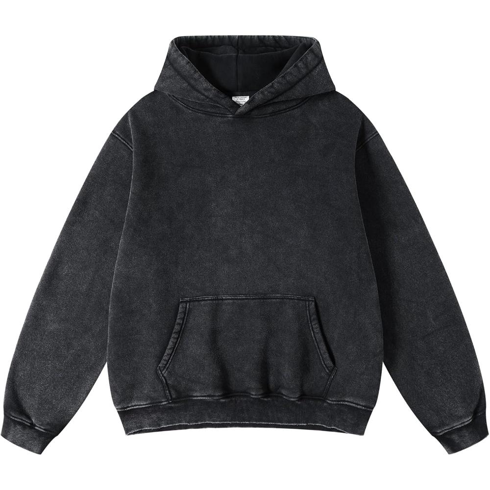 Vintage Oversized Acid Wash Hoodie For Men And Women Streetwear Sweatshirt