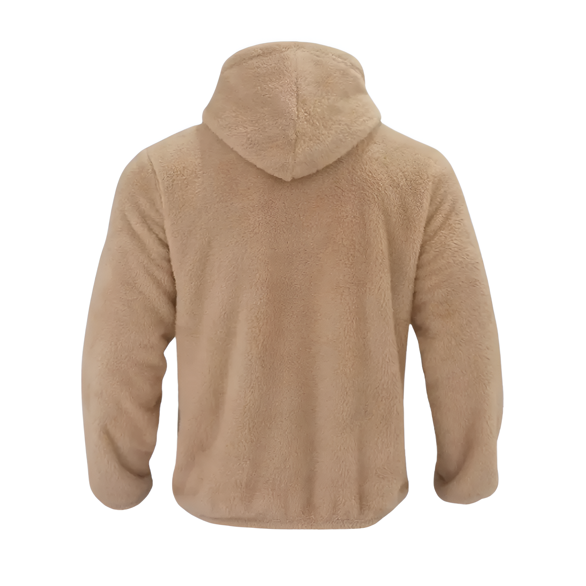 Hooded Winter Jacket for Men with Zipper Closure and Side Pockets