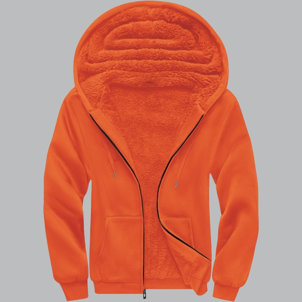 Full Zip Up Thick Sherpa Lined Hooded