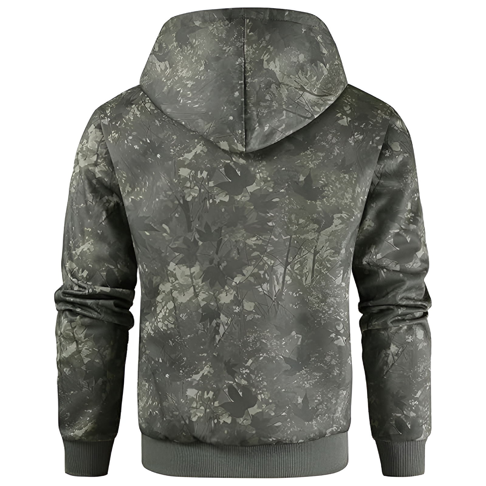 Men Camo Outfitter Fleece Hoodie Pullover Long Sleeve Casual Sweatshirt with Pocket