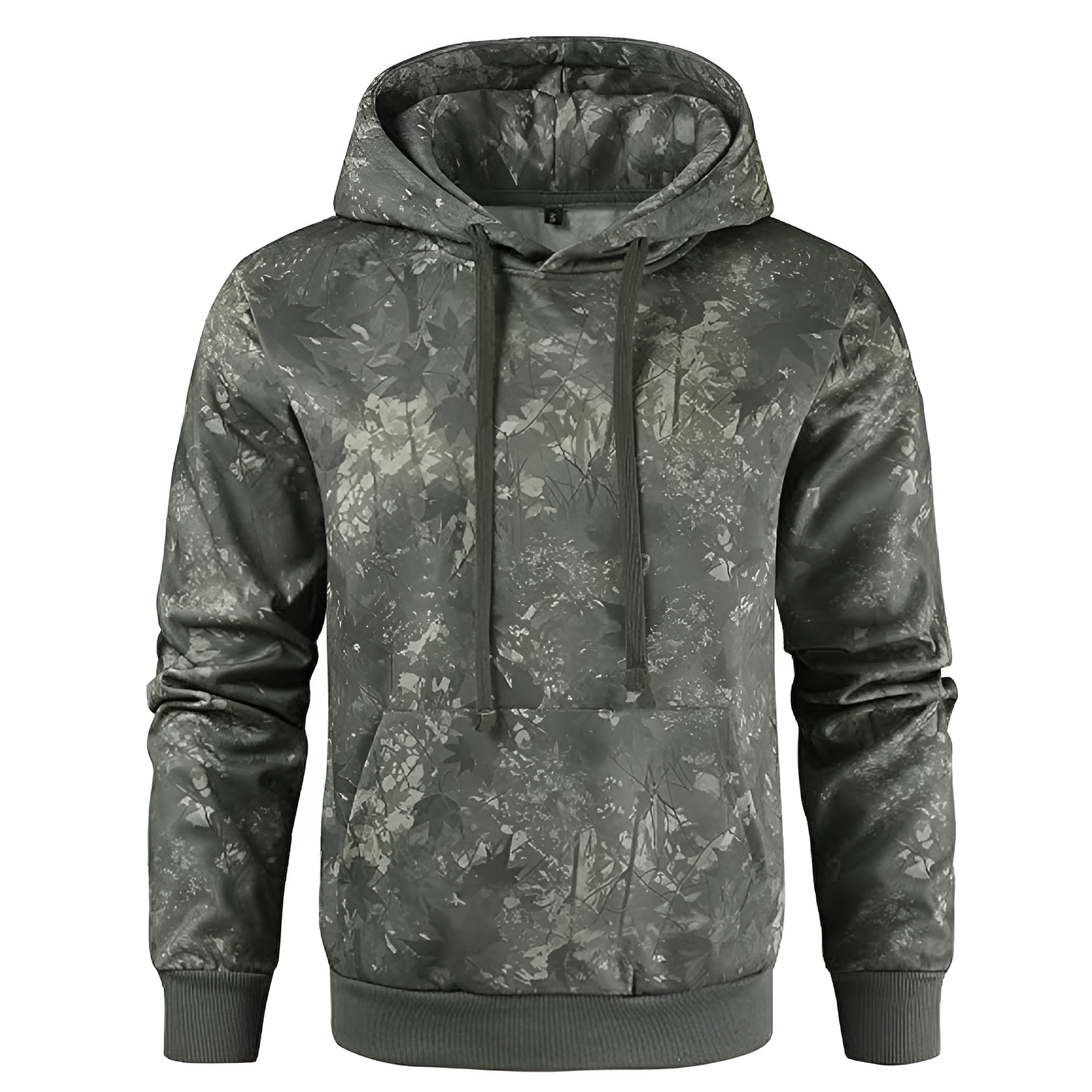 Men Camo Outfitter Fleece Hoodie Pullover Long Sleeve Casual Sweatshirt with Pocket