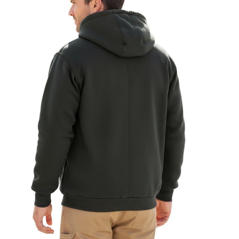 Men Rain Defender Relaxed Fit Midweight Sherpa-Lined Full-Zip Sweatshirt