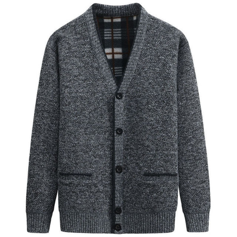 Men's Knitted V-Neck Cardigan Jacket