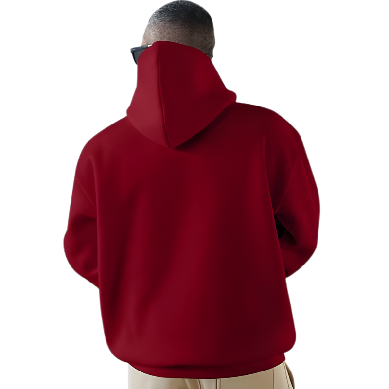 Mens Casual Cotton Hooded Collar Drawstring Hoodies Pullover Sweatshirts Casual Long Sleeve Shirts