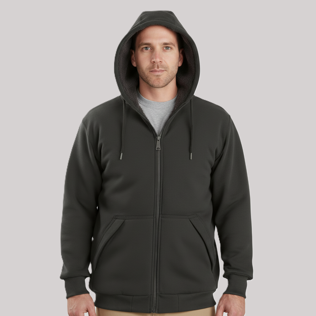 Rain Defender Relaxed Fit Midweight Sherpa-Lined Full Zip Hoodies