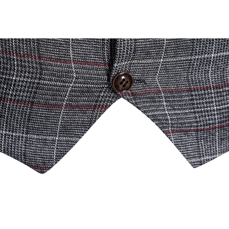 Men's Formal Plaid Suit Vest