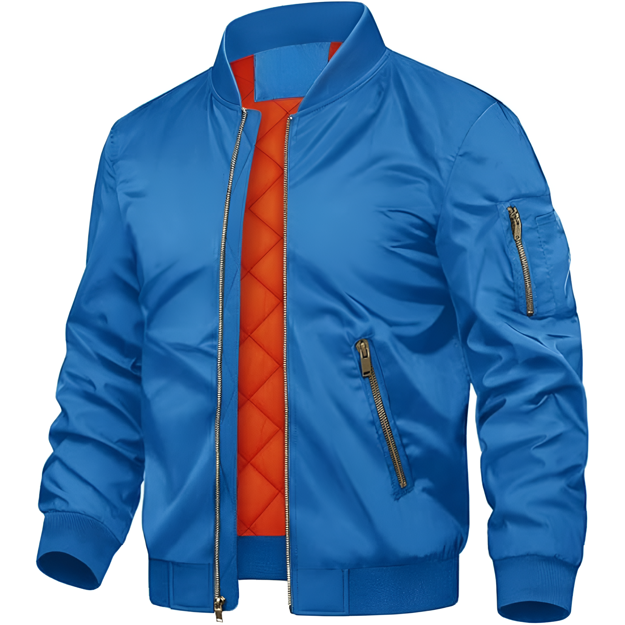 Men's Jackets-Bomber Jacket Fall Winter Warm Windbreaker Full Zip Casual Padded Coats