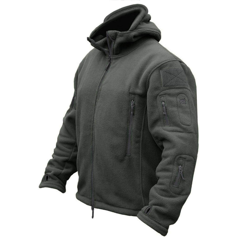 Tactical Fleece Warm Hooded Coat For Men