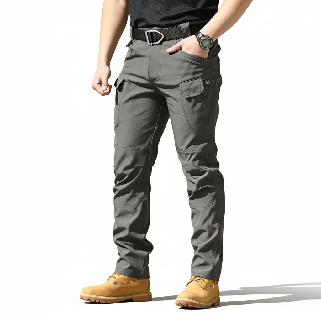 Tactical Style Cargo Pants For Men With Stretch Fit And Pocket Design