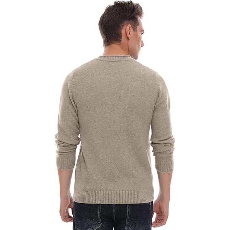 Casual Soft Sweater With Ribbing Edge For Men