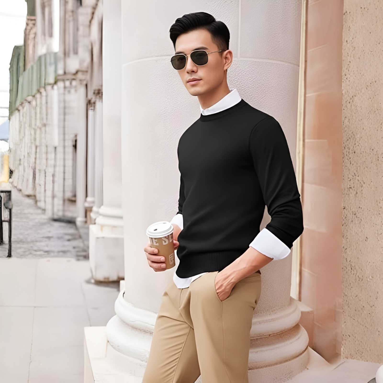 Lightweight Slim Fit Knitted Sweater For Men
