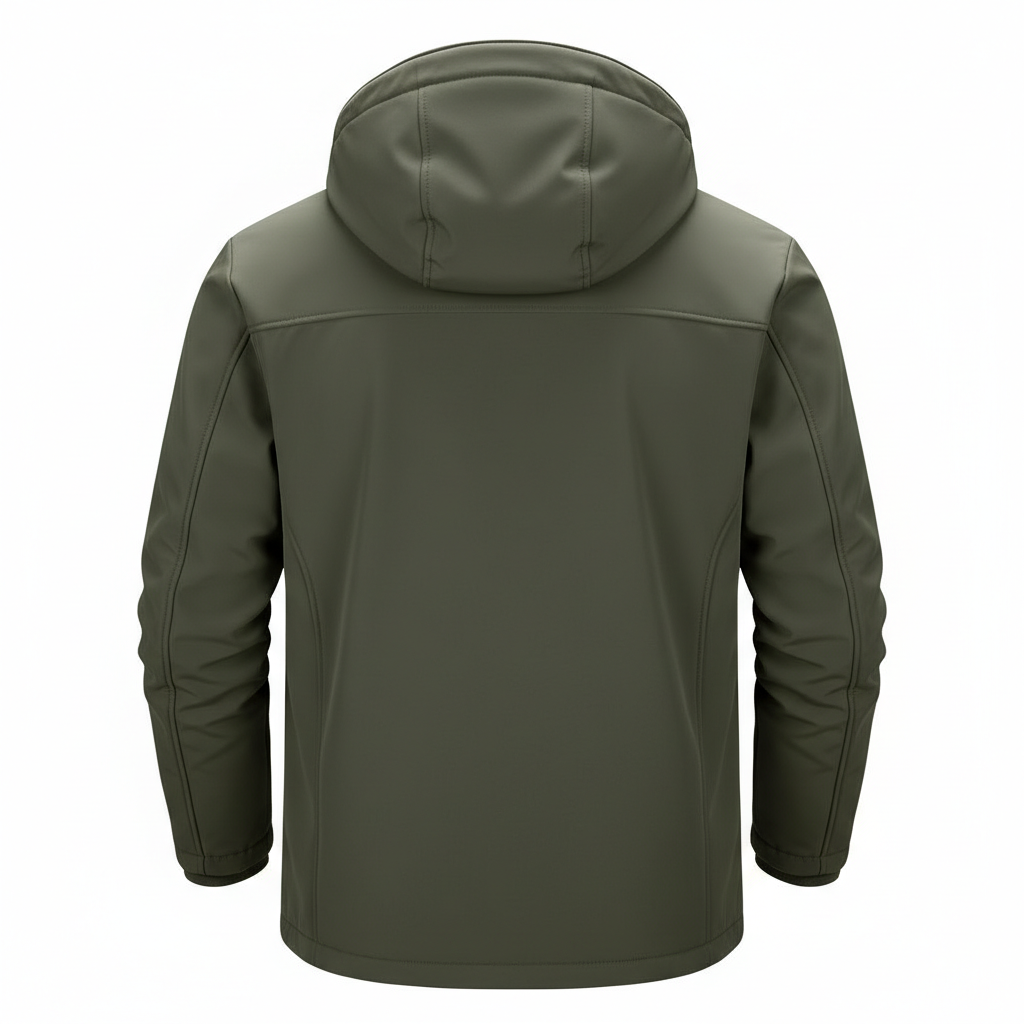 Men Hooded Softshell Jacket Waterproof Lightweight Insulated Windbreaker Fleece Lined Rain Shell Jacket