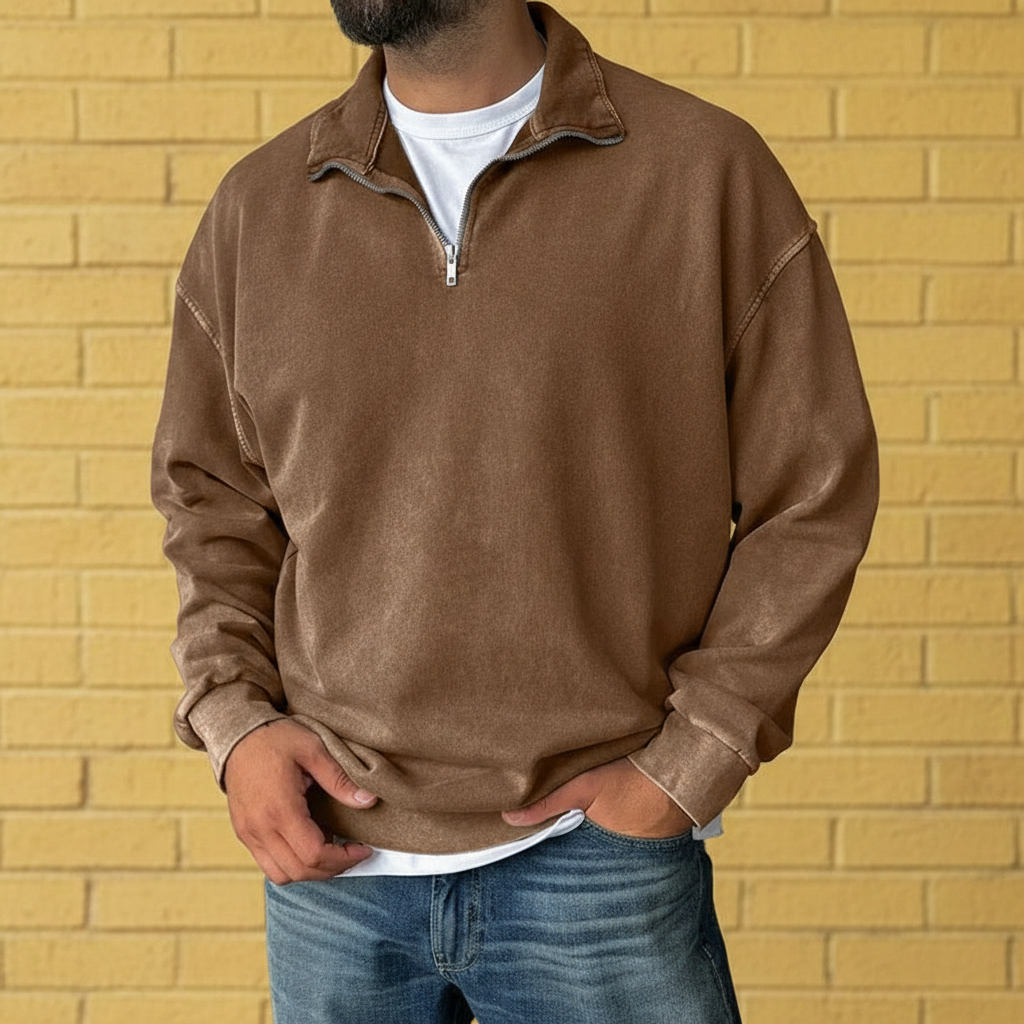 Soft Knit Half Zip Sweatshirt