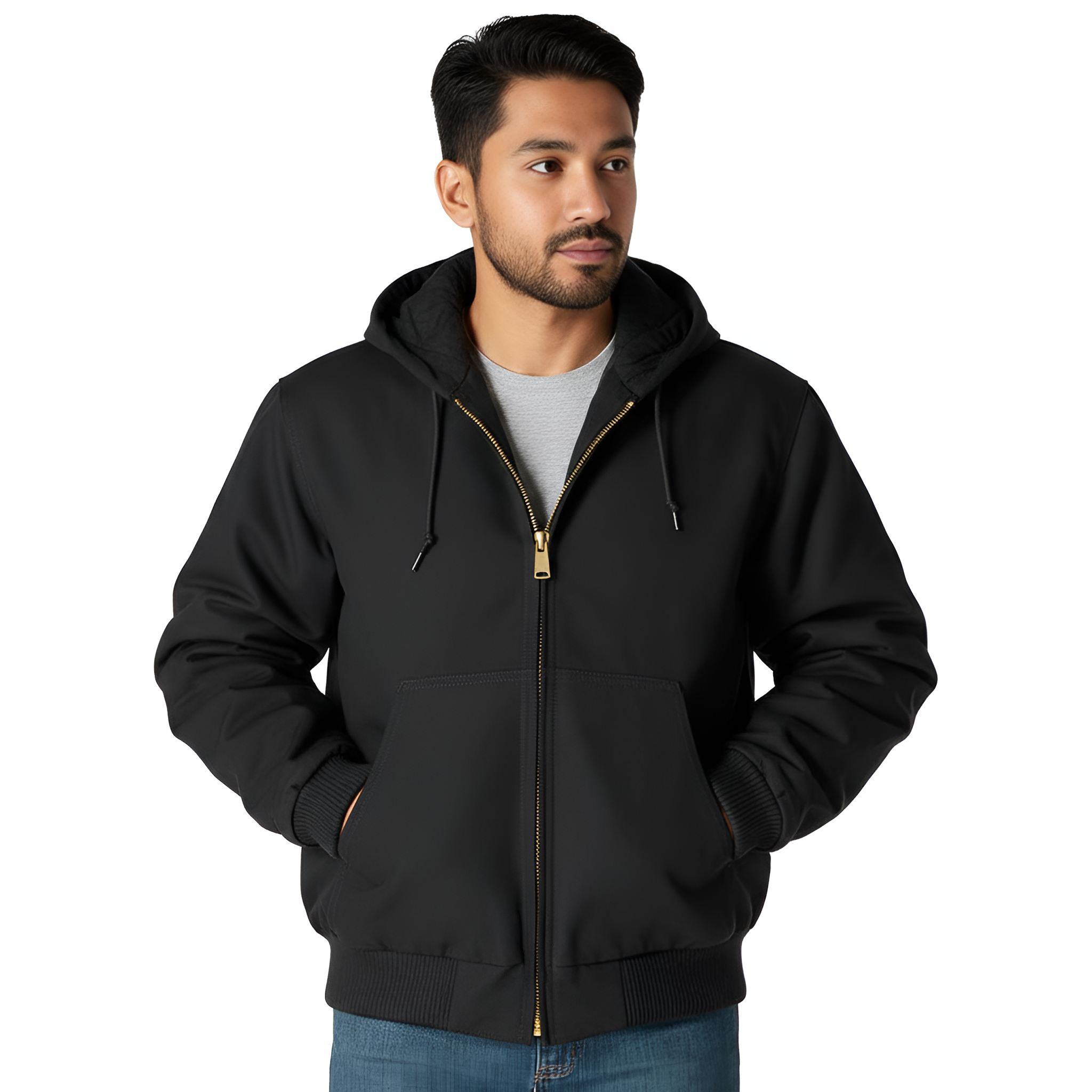 Men Loose Fit Firm Duck Insulated Flannel-Lined Active Jac