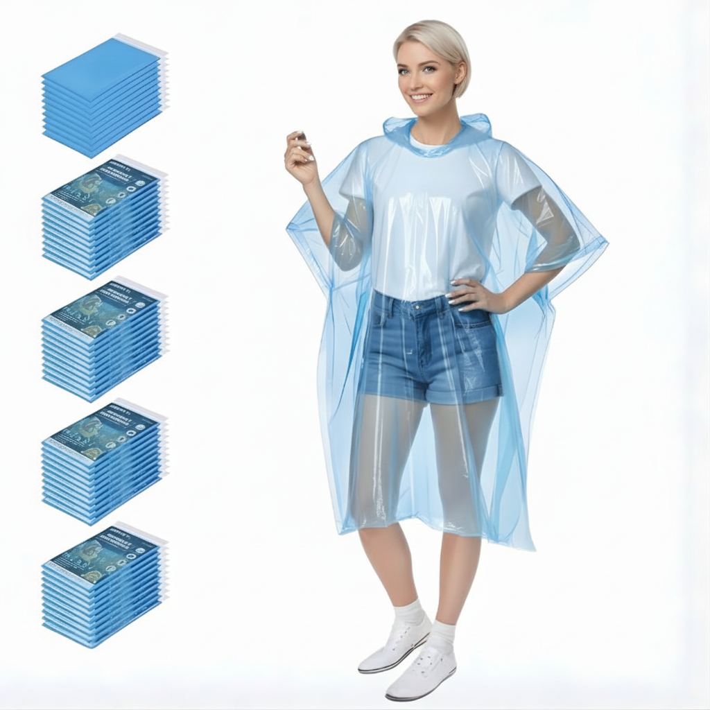Lightweight Disposable Rain Ponchos For Adults