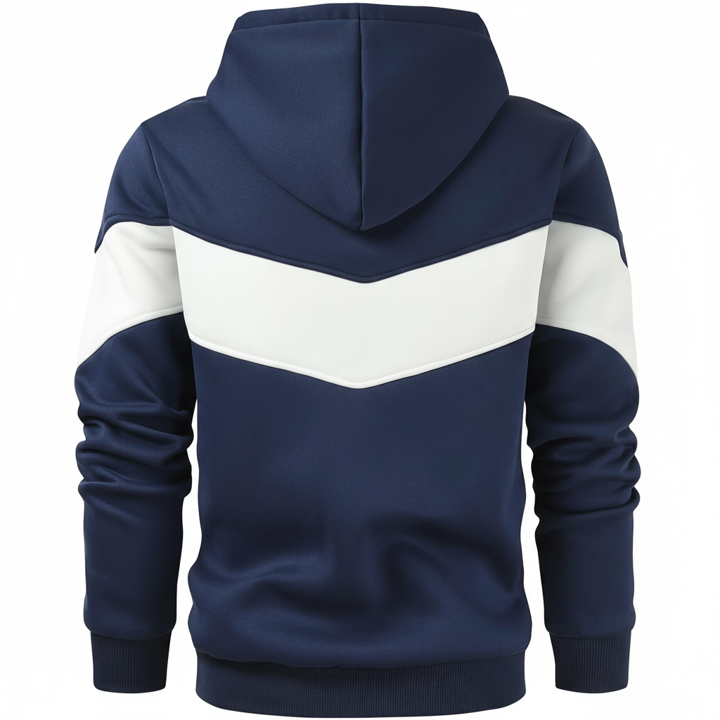 Men Novelty Color Block Pullover Fleece Hoodie Long Sleeve Casual Sweatshirt with Pocket