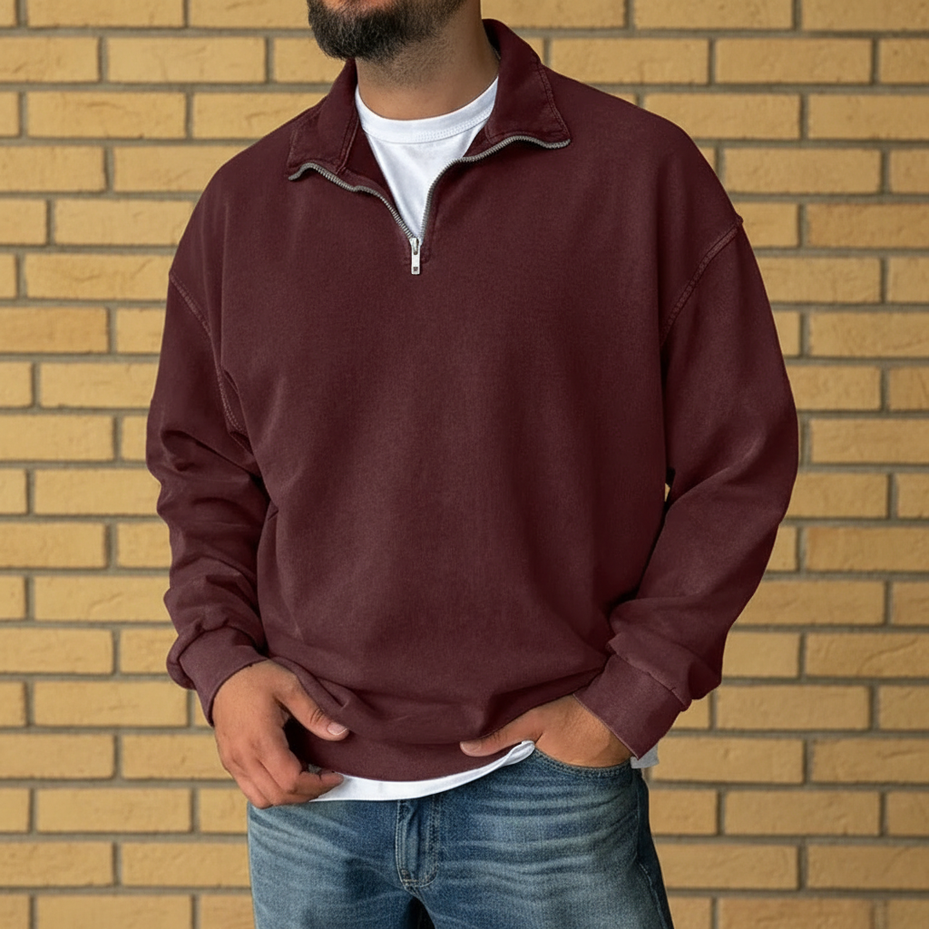 Soft Knit Half Zip Sweatshirt