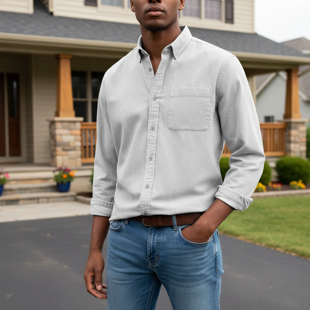 Button Up Shirt With Adjustable Cuffs