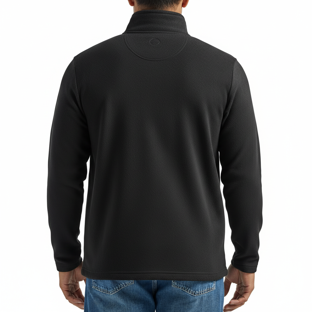 Mens Long Sleeve Fleece Quarter zip