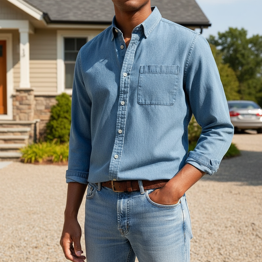 Button Up Shirt With Adjustable Cuffs