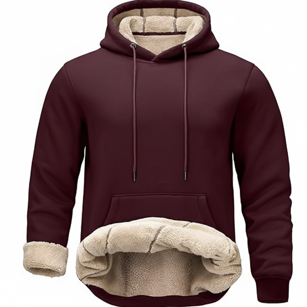 Warm Fleece Lined Pullover Hoodie