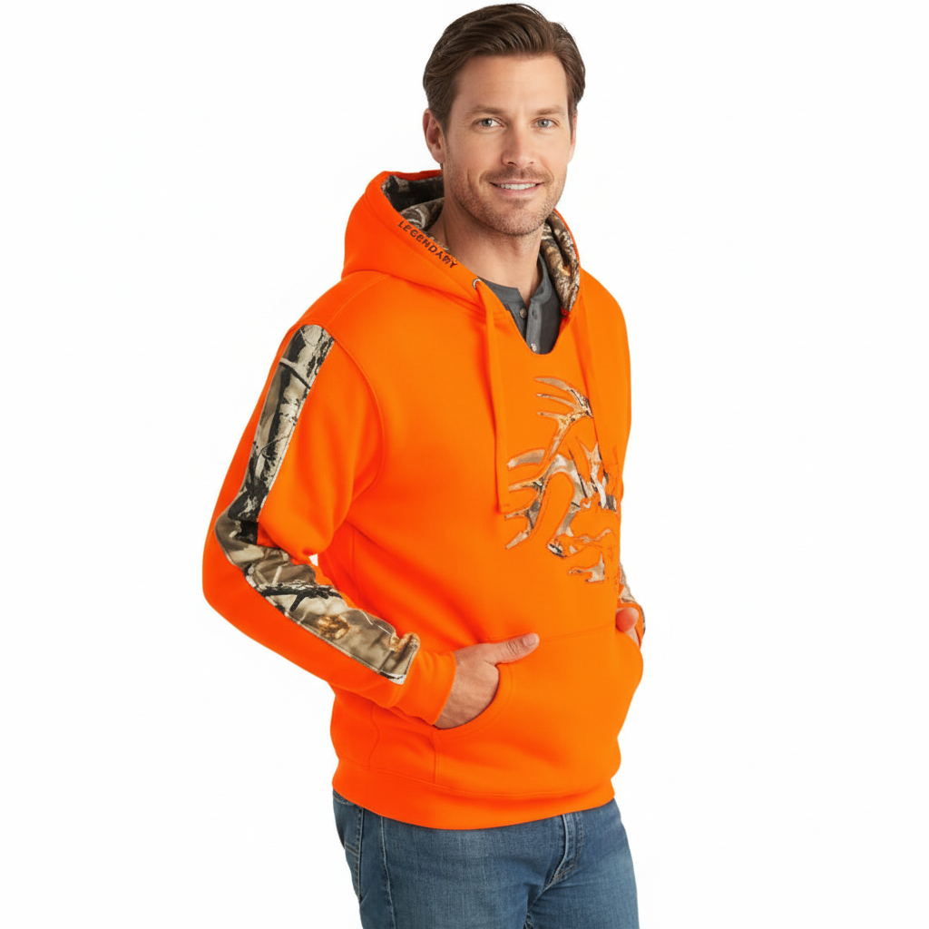 Deer Graphic Printed Pullover Hoodie For Men