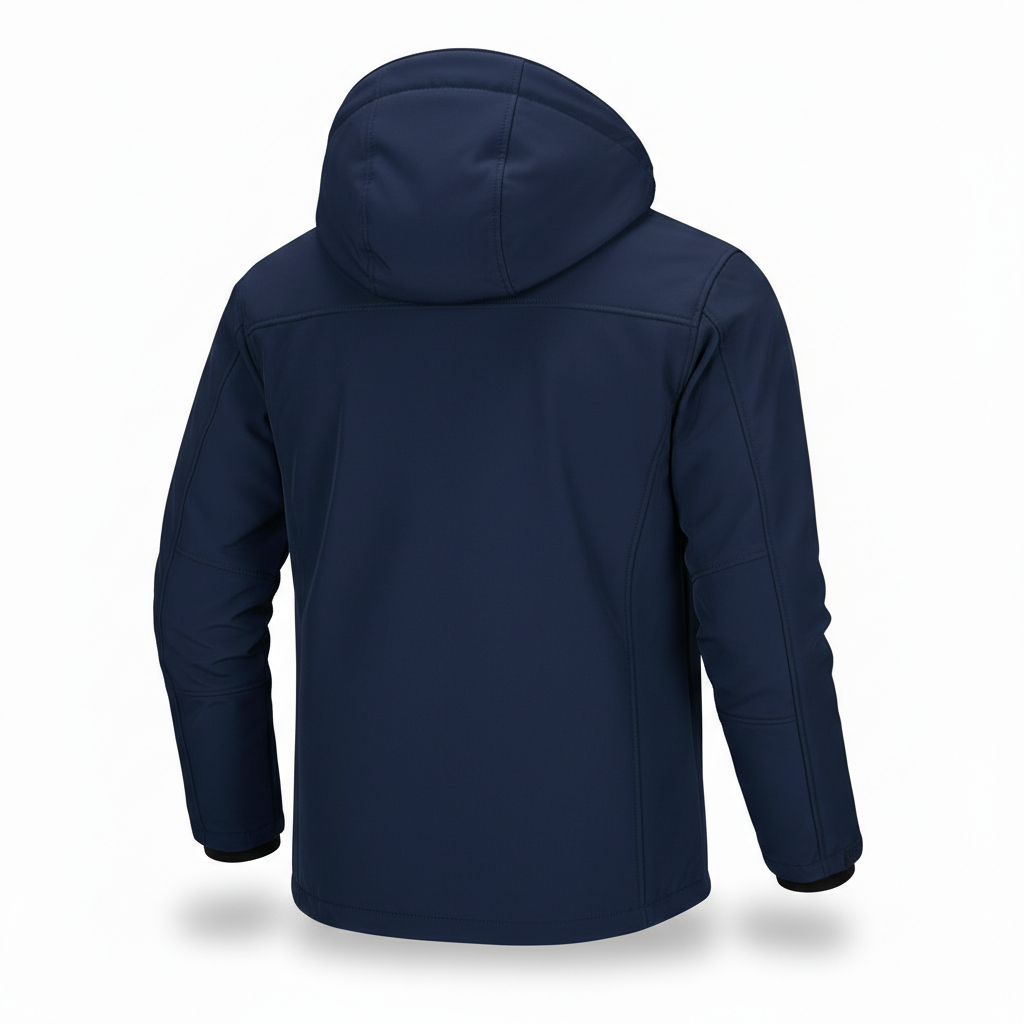 Men Hooded Softshell Jacket Waterproof Lightweight Insulated Windbreaker Fleece Lined Rain Shell Jacket