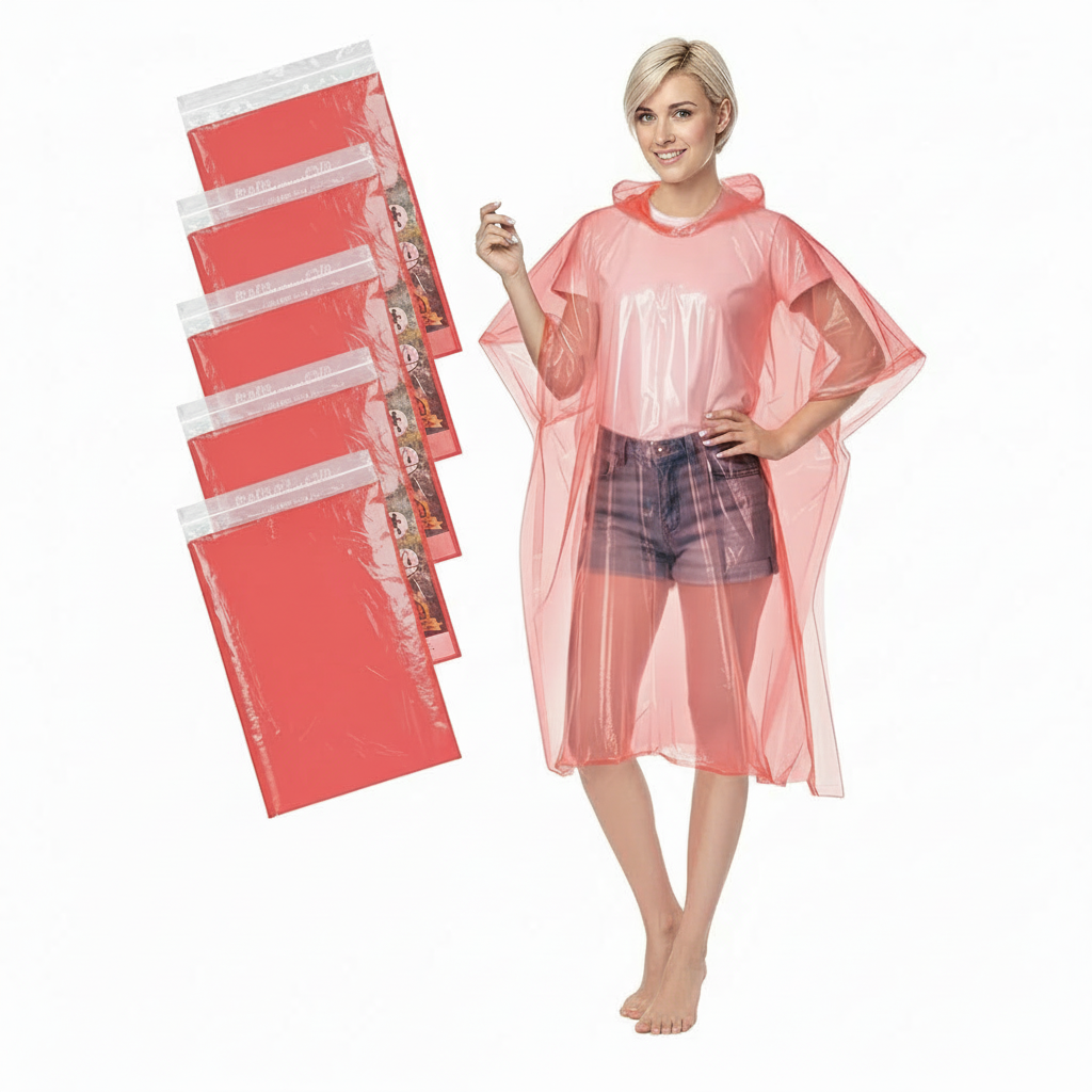 Lightweight Disposable Rain Ponchos For Adults