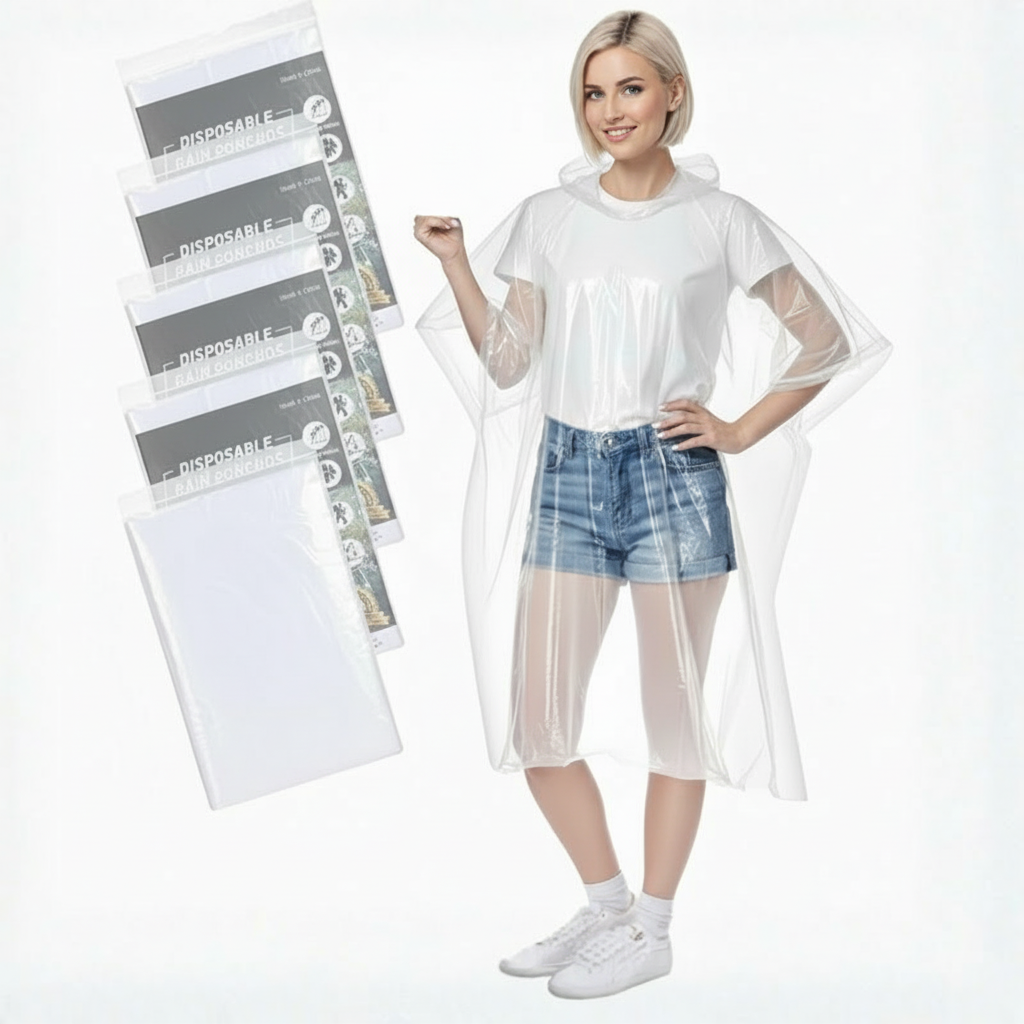 Lightweight Disposable Rain Ponchos For Adults