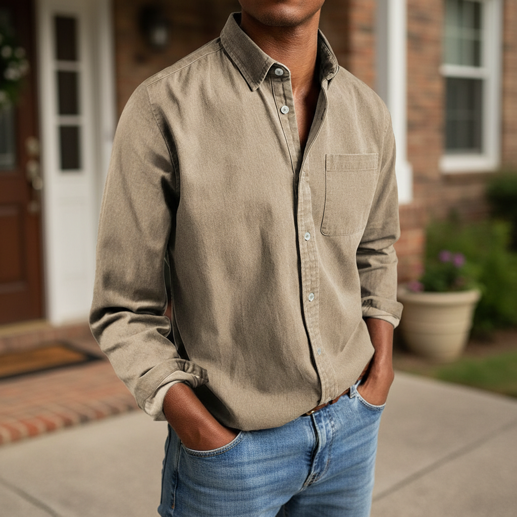 Button Up Shirt With Adjustable Cuffs