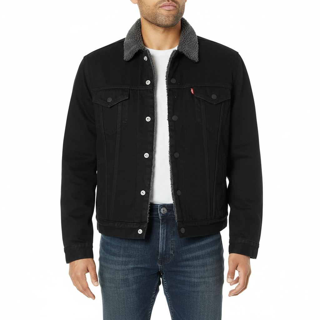 Men Sherpa Trucker Jacket