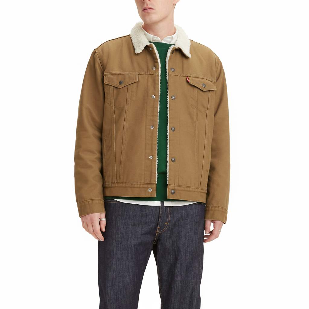 Men Sherpa Trucker Jacket