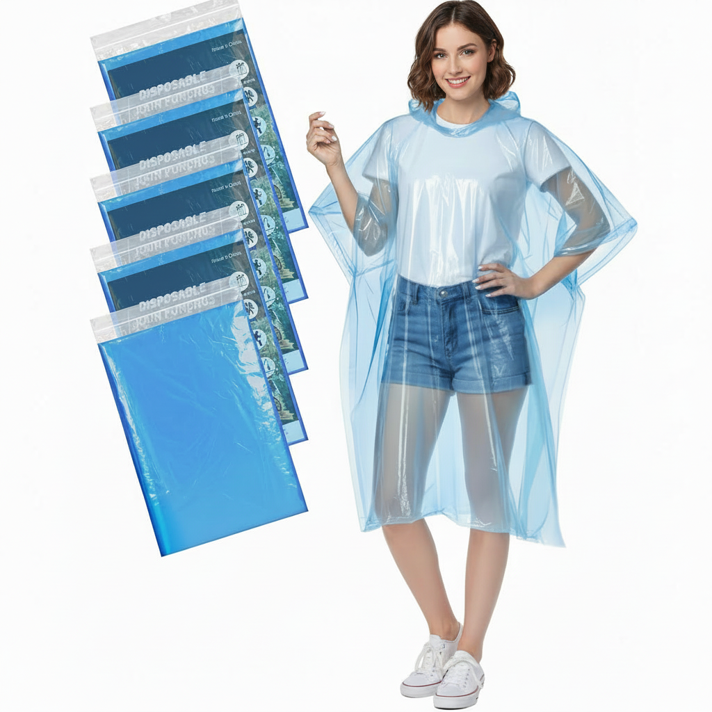 Lightweight Disposable Rain Ponchos For Adults